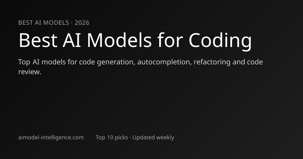 Best AI Models for Coding (Updated 2026-07-05) · AI Model Intelligence